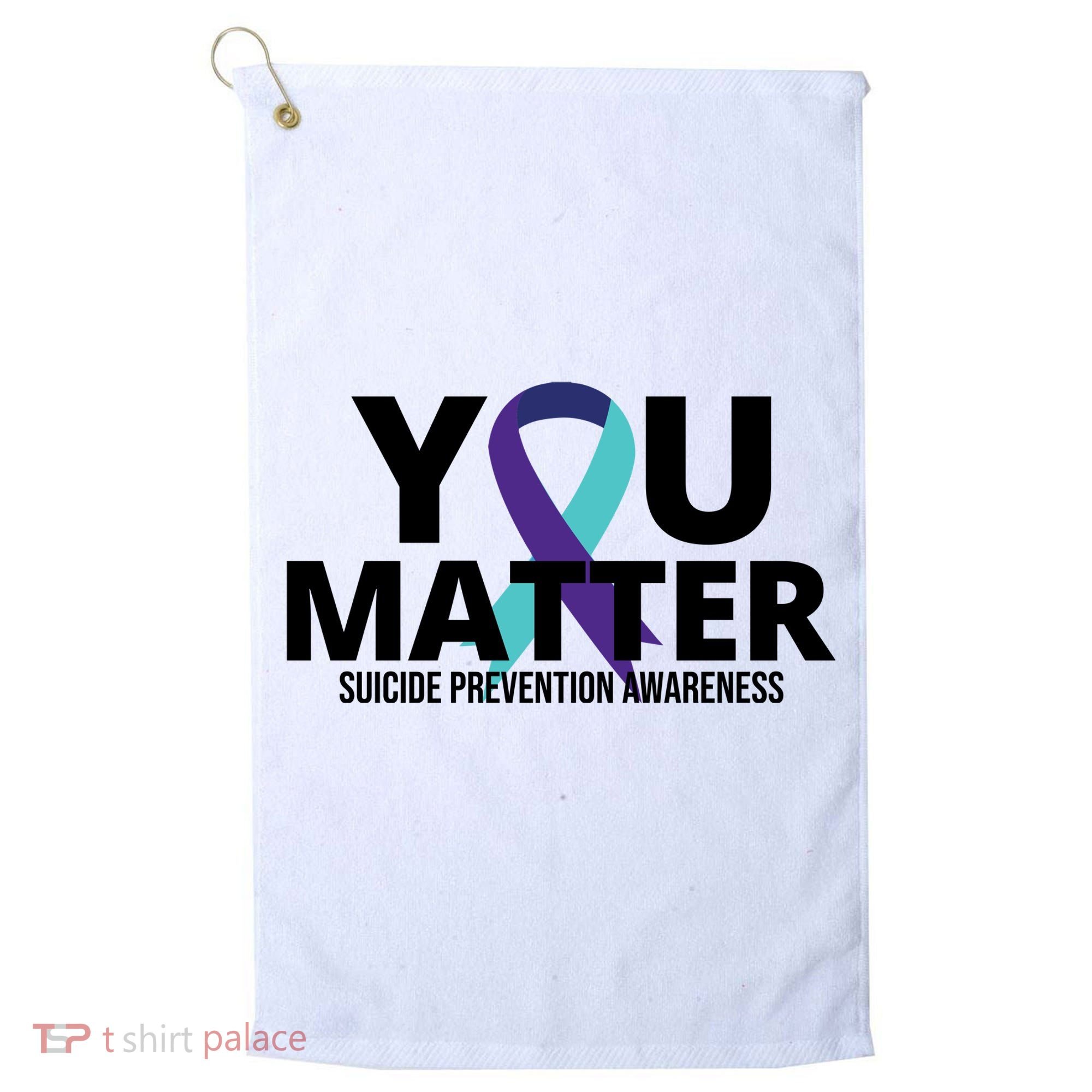 You Matter Suicide Prevention Awareness Ribbon Golf Towel