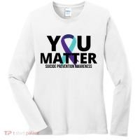 You Matter Suicide Prevention Awareness Ribbon Women's Long Sleeve Shirt thumb 0