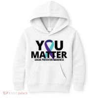 You Matter Suicide Prevention Awareness Ribbon Kids Hoodie thumb 0