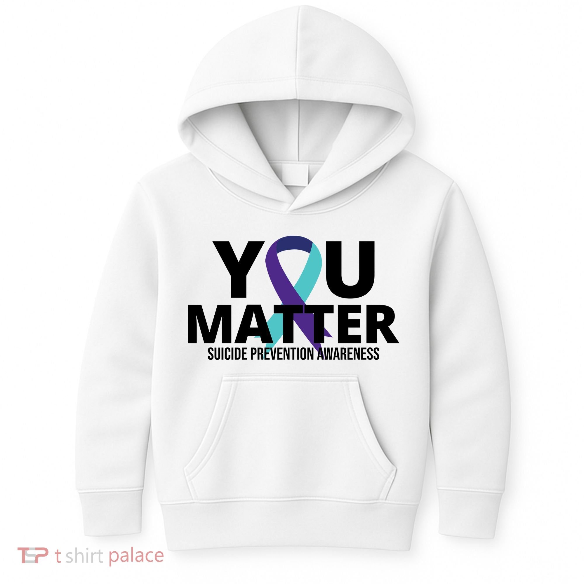 You Matter Suicide Prevention Awareness Ribbon Kids Hoodie