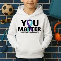 You Matter Suicide Prevention Awareness Ribbon Kids Hoodie thumb 2