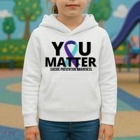 You Matter Suicide Prevention Awareness Ribbon Kids Hoodie thumb 3