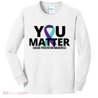 You Matter Suicide Prevention Awareness Ribbon Kids Long Sleeve Shirt thumb 0
