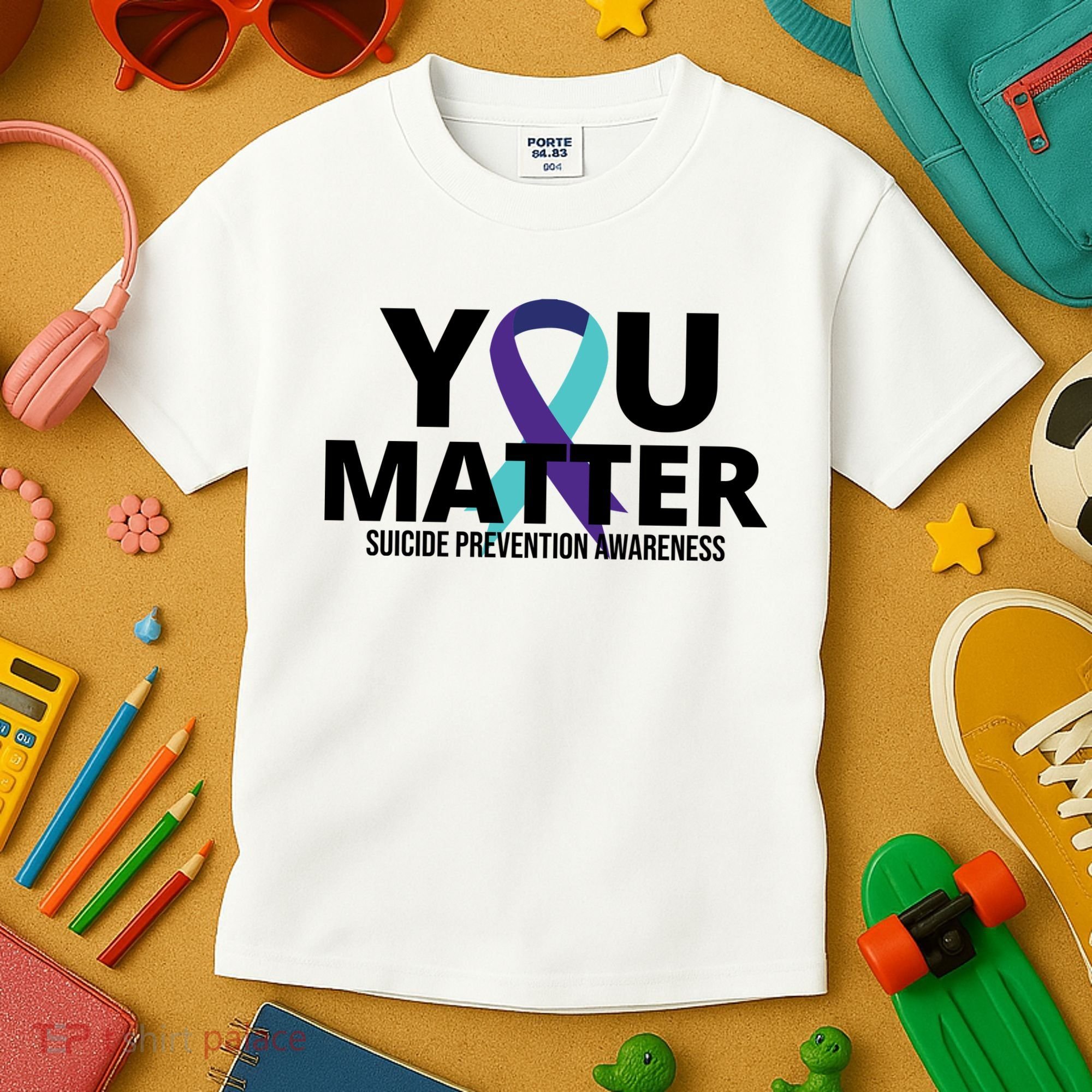 You Matter Suicide Prevention Awareness Ribbon Kids T-Shirt