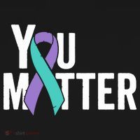 You Matter Suicide Prevention Teal Purple Awareness Ribbon Baby Bodysuit thumb 2