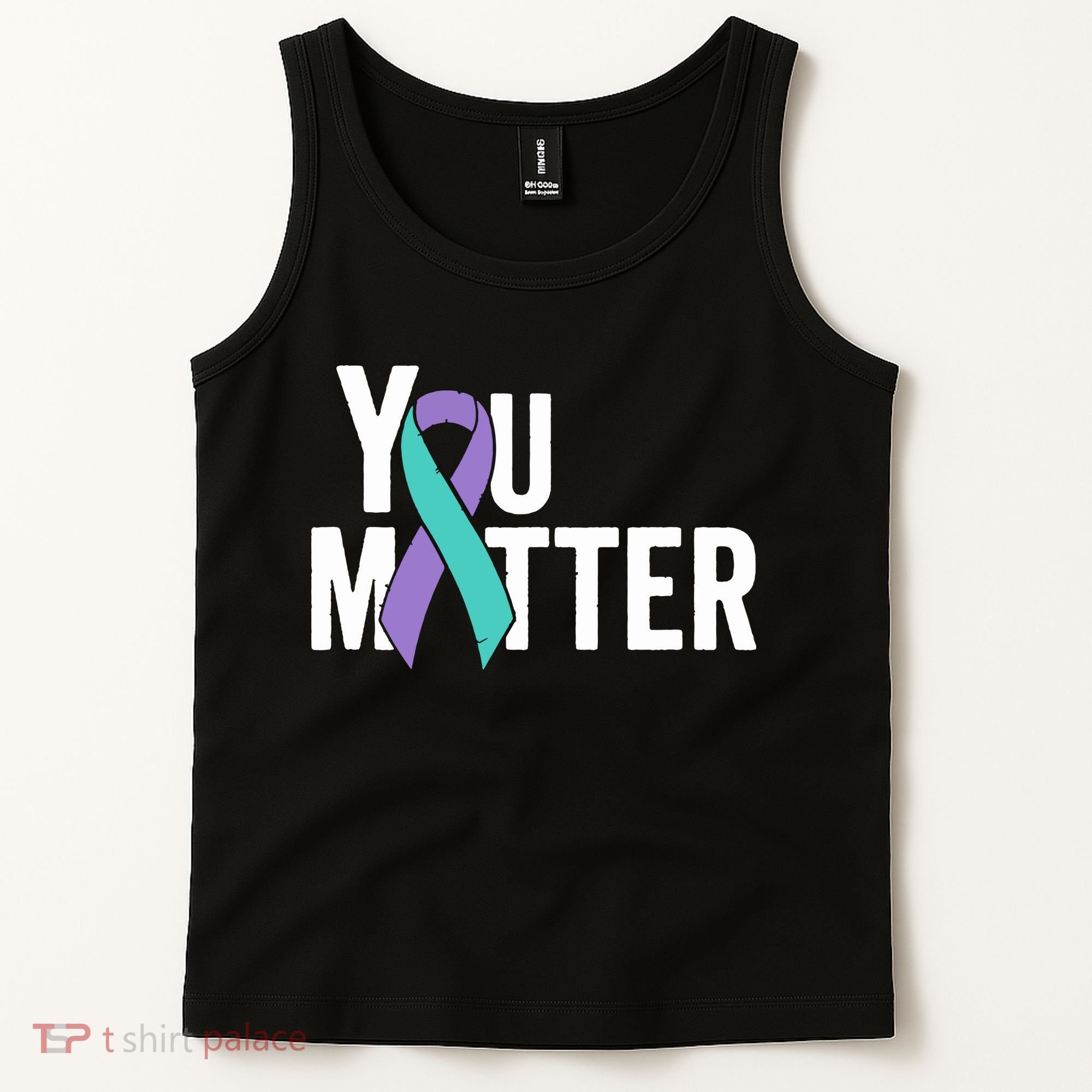 You Matter Suicide Prevention Teal Purple Awareness Ribbon Tank Top