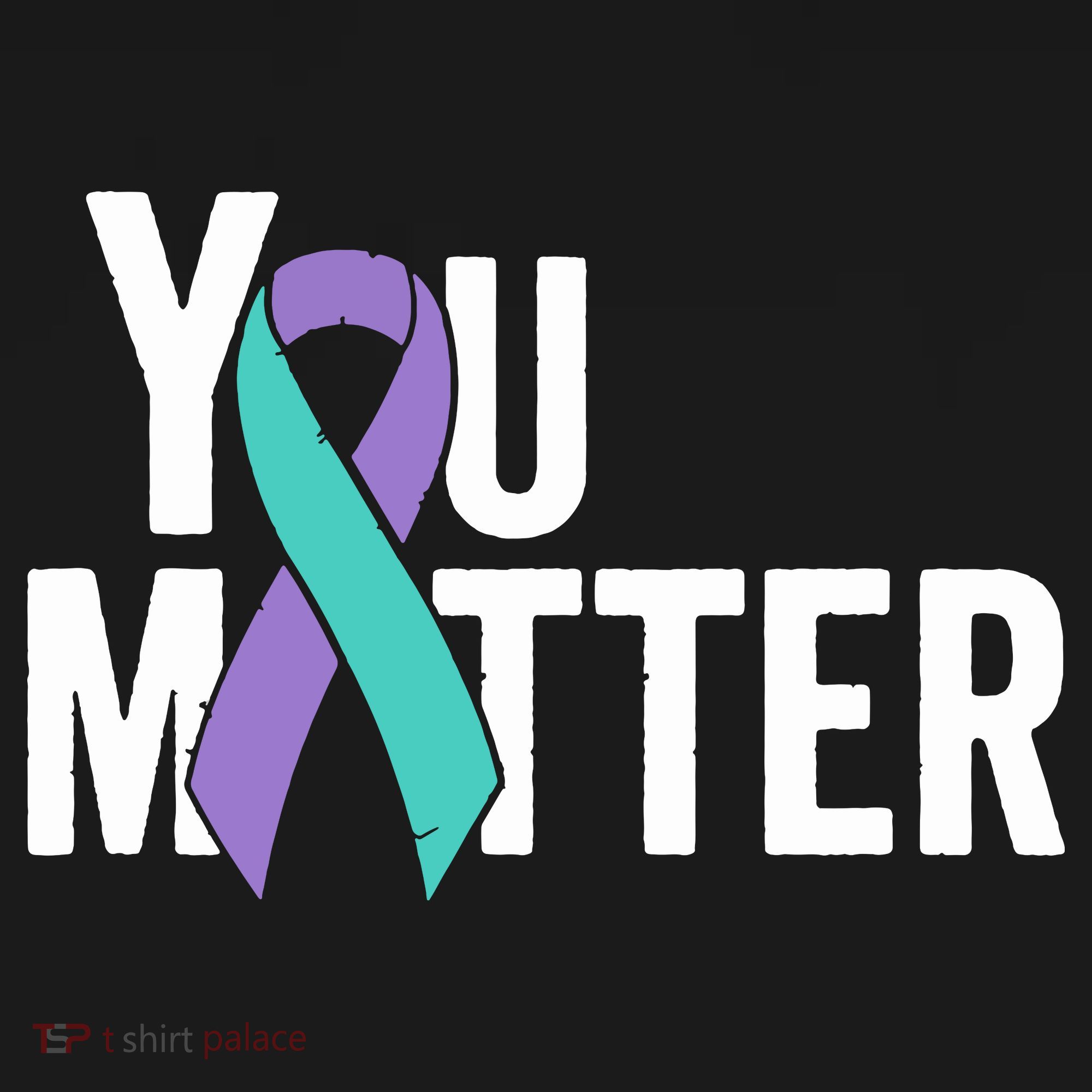 You Matter Suicide Prevention Teal Purple Awareness Ribbon Tank Top