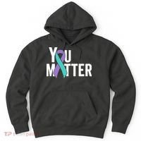 You Matter Suicide Prevention Teal Purple Awareness Ribbon Hoodie thumb 0