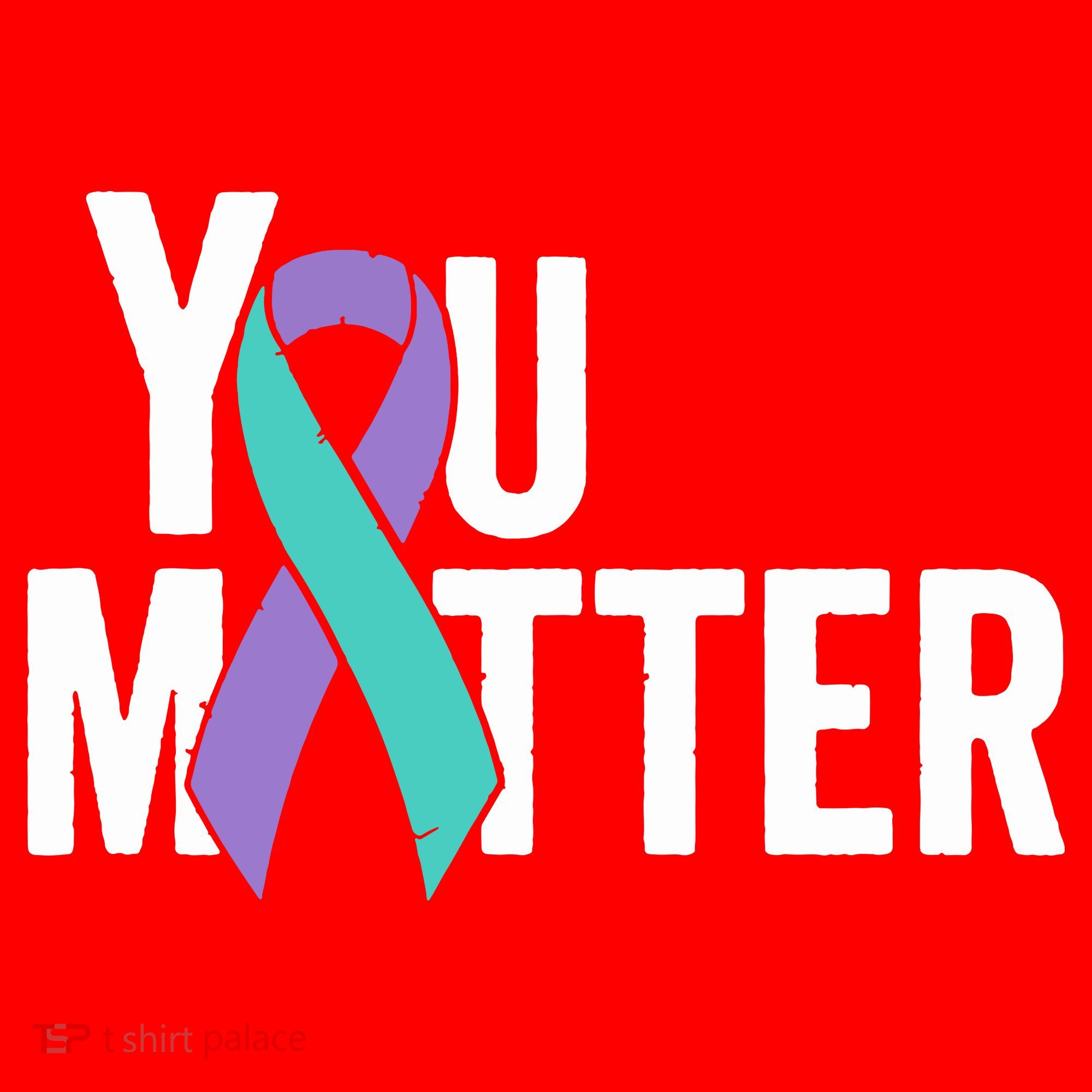 You Matter Suicide Prevention Teal Purple Awareness Ribbon Santa Hat