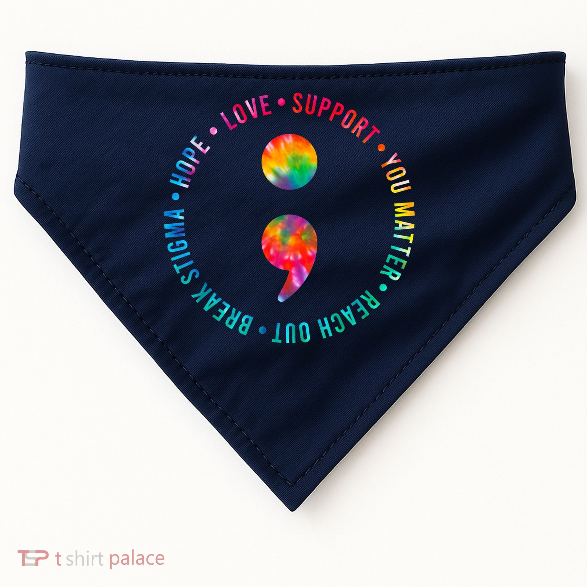You Matter Semicolon Suicide Prevention Awareness USA-Made Doggie Bandana
