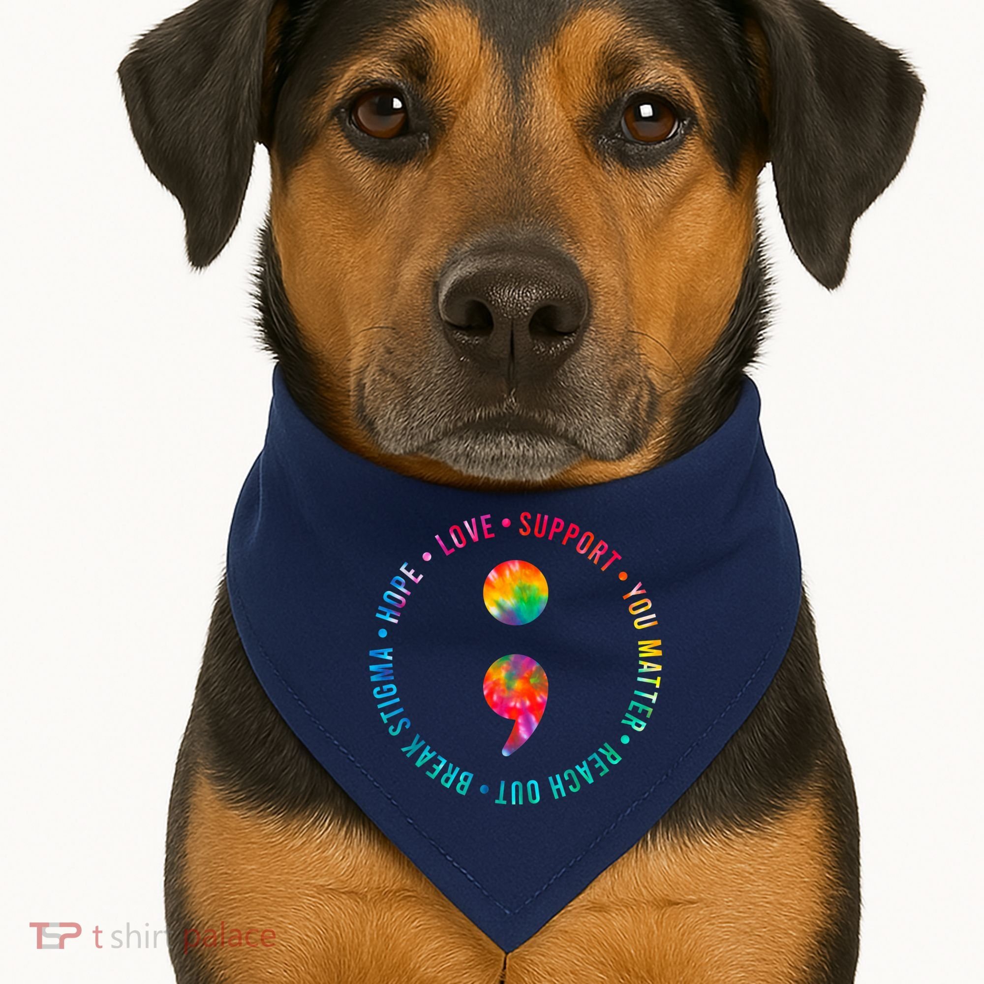 You Matter Semicolon Suicide Prevention Awareness USA-Made Doggie Bandana