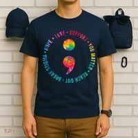You Matter Semicolon Suicide Prevention Awareness T-Shirt thumb 6