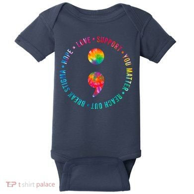 You Matter Semicolon Suicide Prevention Awareness Baby Bodysuit