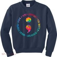 You Matter Semicolon Suicide Prevention Awareness Kids Sweatshirt thumb 0