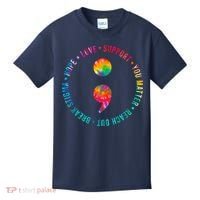 You Matter Semicolon Suicide Prevention Awareness Kids T-Shirt thumb 0