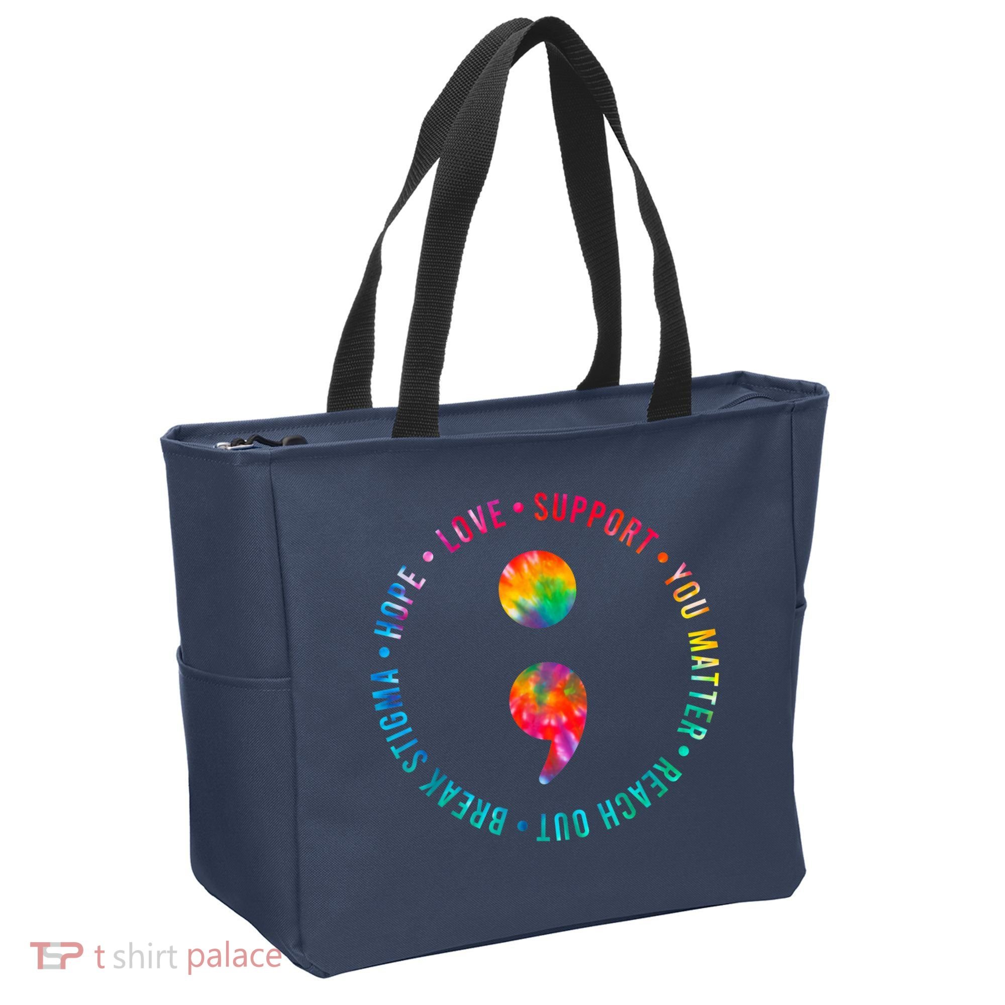 You Matter Semicolon Suicide Prevention Awareness Tote Bag