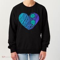 You Matter Semi Colon Heart Suicide Awareness Prevention Women's Sweatshirt thumb 0