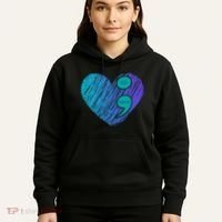 You Matter Semi Colon Heart Suicide Awareness Prevention Hoodie thumb 5