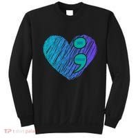 You Matter Semi Colon Heart Suicide Awareness Prevention Sweatshirt thumb 0