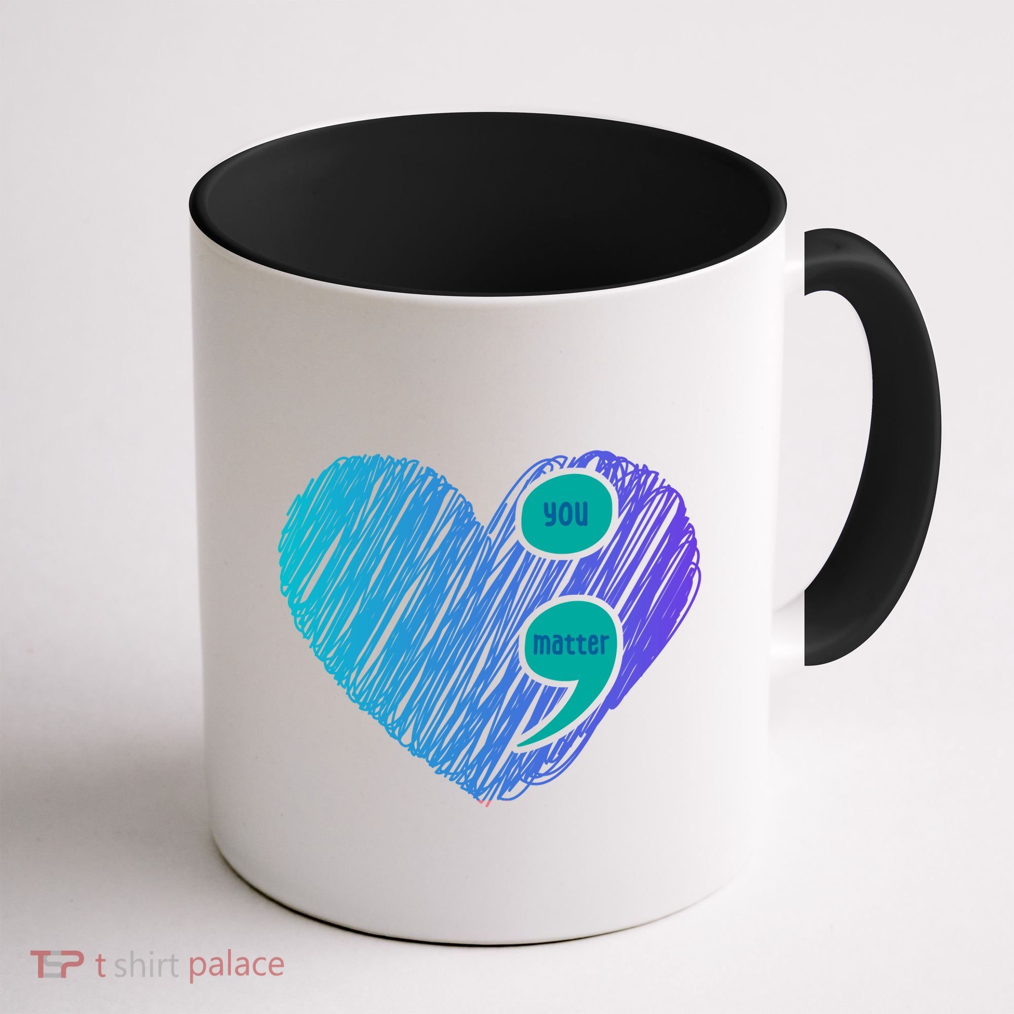 You Matter Semi Colon Heart Suicide Awareness Prevention Coffee Mug