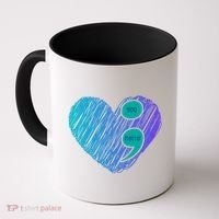 You Matter Semi Colon Heart Suicide Awareness Prevention Coffee Mug thumb 0