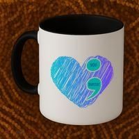 You Matter Semi Colon Heart Suicide Awareness Prevention Coffee Mug thumb 2