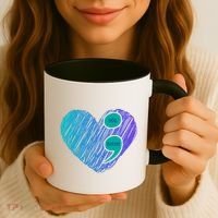 You Matter Semi Colon Heart Suicide Awareness Prevention Coffee Mug thumb 3
