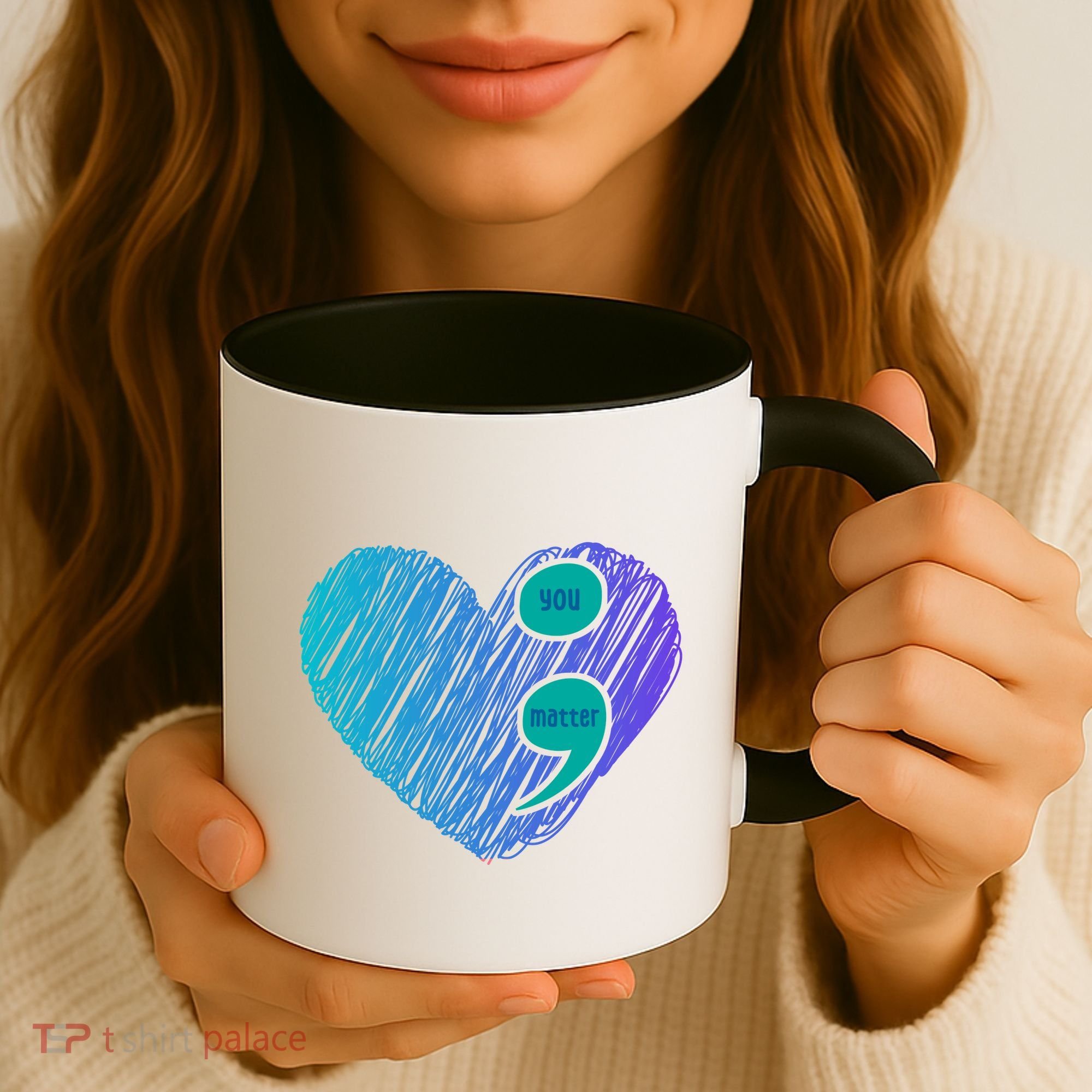 You Matter Semi Colon Heart Suicide Awareness Prevention Coffee Mug