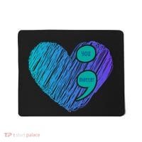 You Matter Semi Colon Heart Suicide Awareness Prevention Mousepad thumb 0