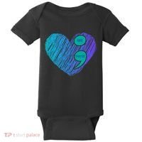 You Matter Semi Colon Heart Suicide Awareness Prevention Baby Bodysuit thumb 0