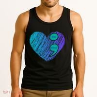You Matter Semi Colon Heart Suicide Awareness Prevention Tank Top thumb 3
