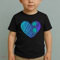 You Matter Semi Colon Heart Suicide Awareness Prevention Toddler T-Shirt thumb 2