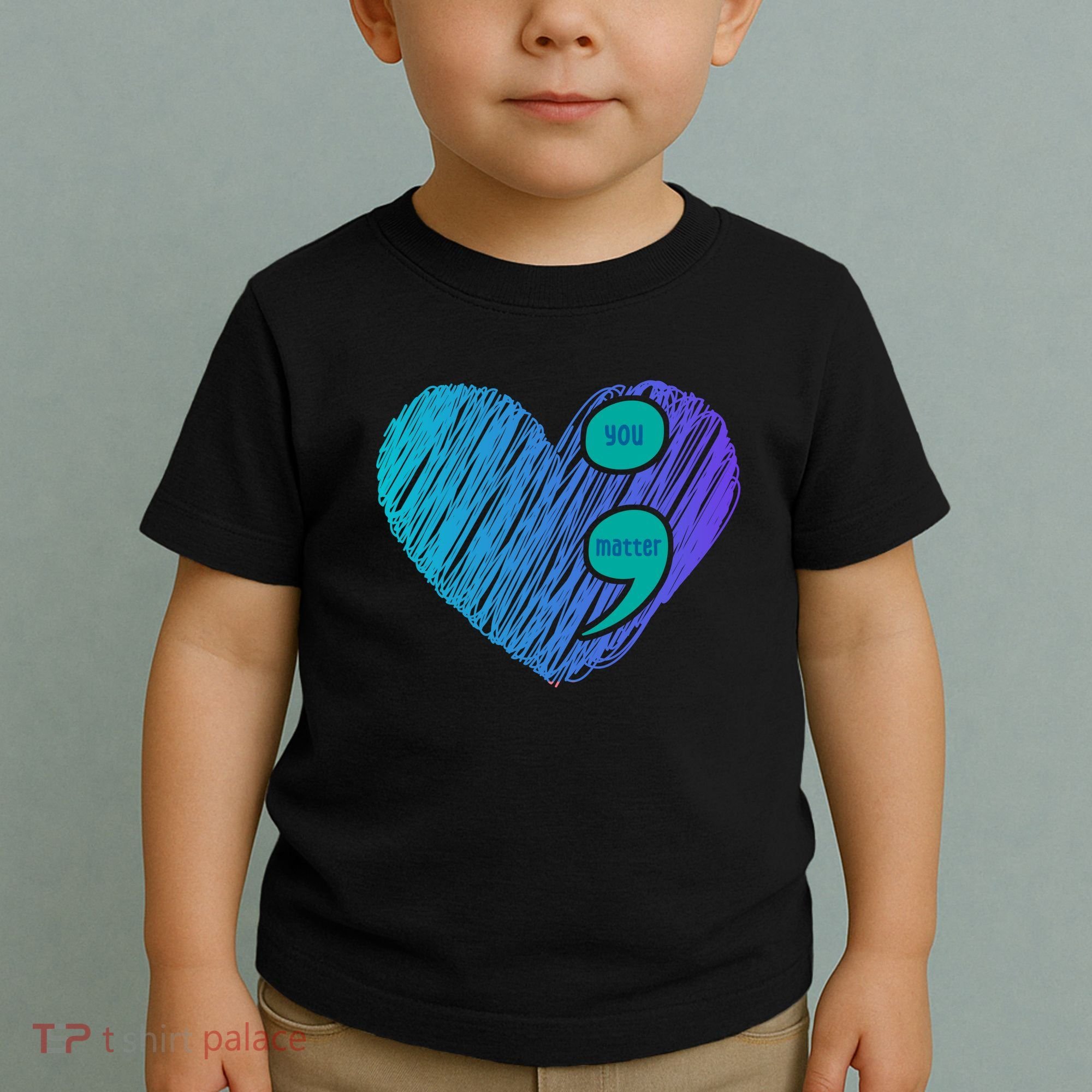 You Matter Semi Colon Heart Suicide Awareness Prevention Toddler T-Shirt