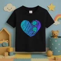 You Matter Semi Colon Heart Suicide Awareness Prevention Toddler T-Shirt thumb 3