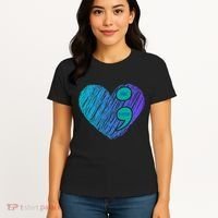 You Matter Semi Colon Heart Suicide Awareness Prevention Women's T-Shirt thumb 4