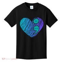 You Matter Semi Colon Heart Suicide Awareness Prevention Kids T-Shirt thumb 0