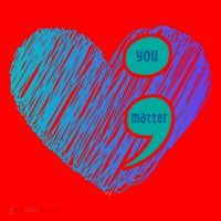 You Matter Semi Colon Heart Suicide Awareness Prevention Santa Hat thumb 1