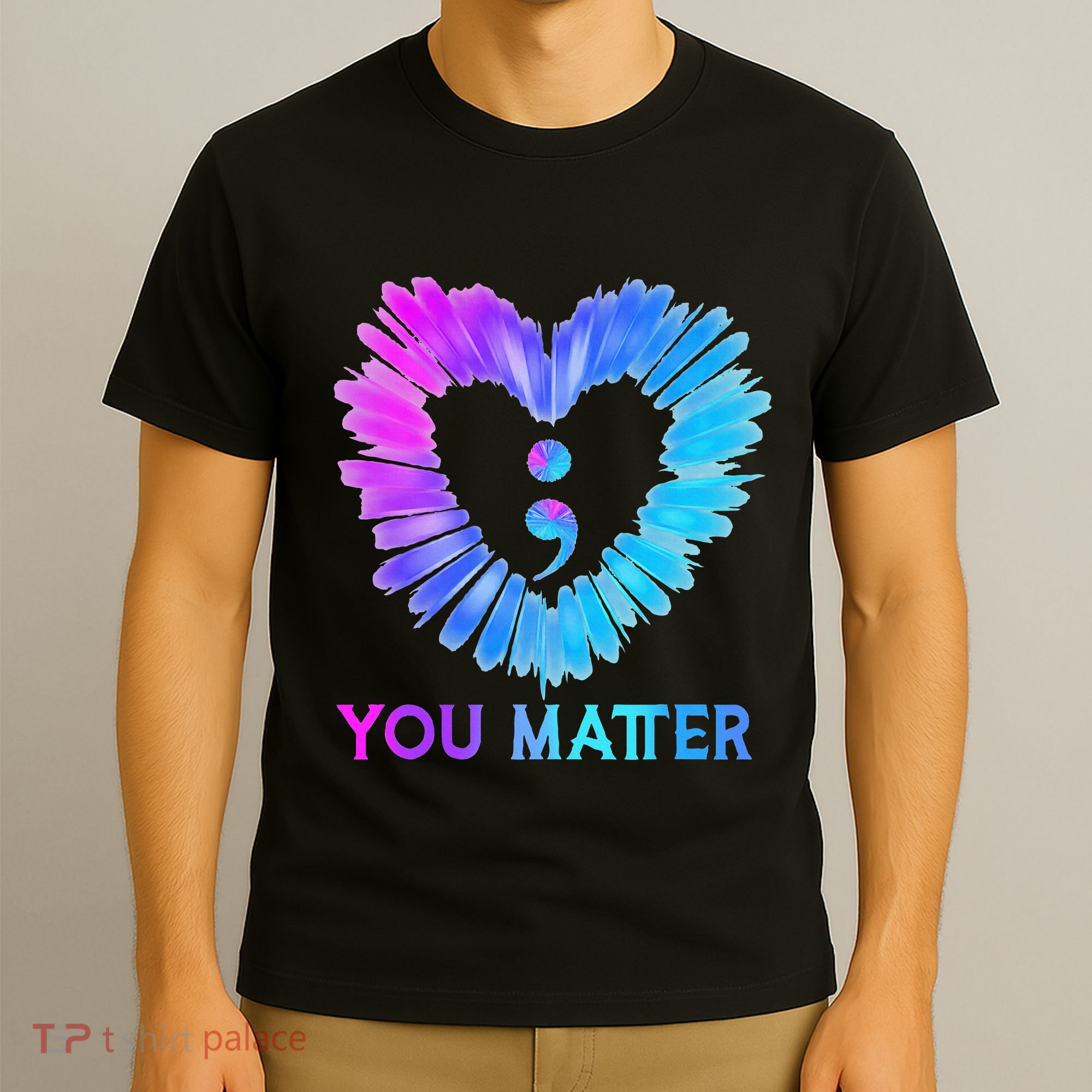You Matter Suicide Prevention Awareness Teal Purple Heart T-Shirt