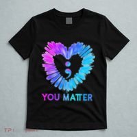 You Matter Suicide Prevention Awareness Teal Purple Heart T-Shirt thumb 5