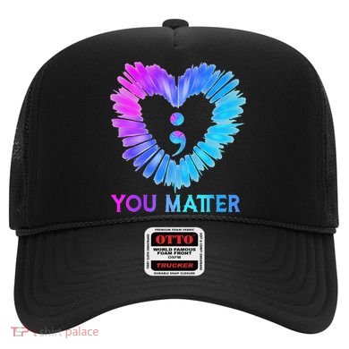 You Matter Suicide Prevention Awareness Teal Purple Heart Hat
