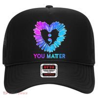 You Matter Suicide Prevention Awareness Teal Purple Heart Hat thumb 0