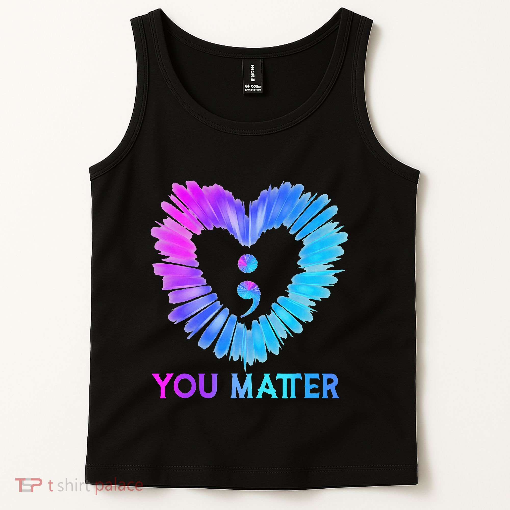 You Matter Suicide Prevention Awareness Teal Purple Heart Tank Top