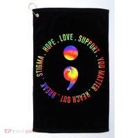 You Matter Semicolon Suicide Prevention Awareness Golf Towel thumb 0
