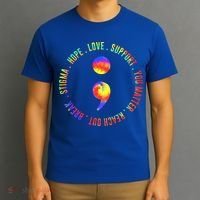 You Matter Semicolon Suicide Prevention Awareness T-Shirt thumb 3