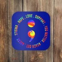 You Matter Semicolon Suicide Prevention Awareness Coaster thumb 0
