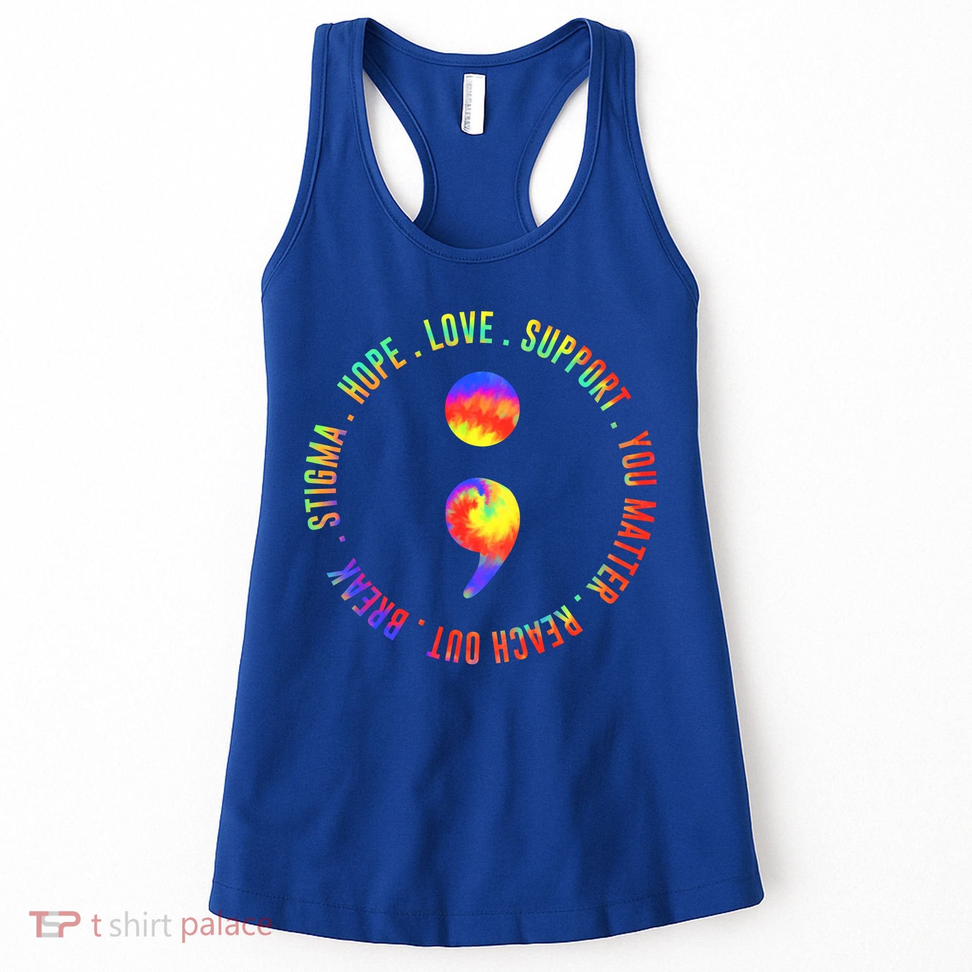 You Matter Semicolon Suicide Prevention Awareness Women's Tank Top