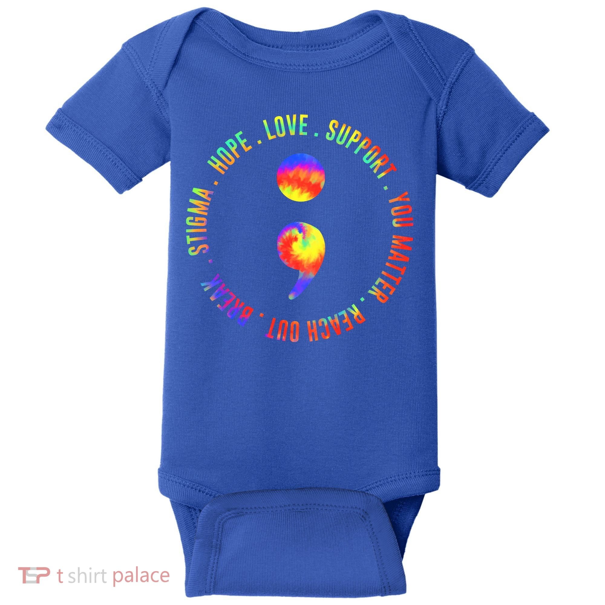 You Matter Semicolon Suicide Prevention Awareness Baby Bodysuit