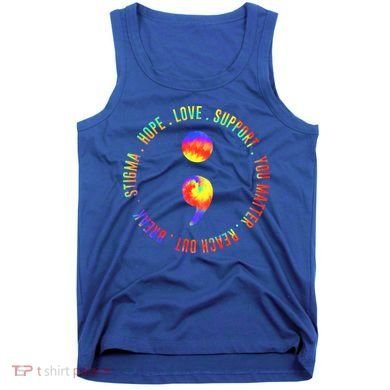You Matter Semicolon Suicide Prevention Awareness Tank Top