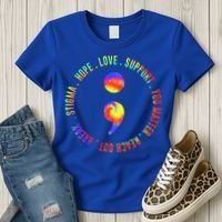 You Matter Semicolon Suicide Prevention Awareness Women's T-Shirt thumb 3