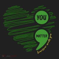 You Matter Semicolon Heart Mental Health Awareness Beanie thumb 2